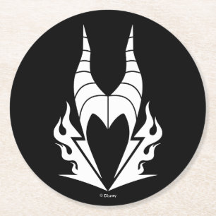Maleficent Logo Round Paper Coaster