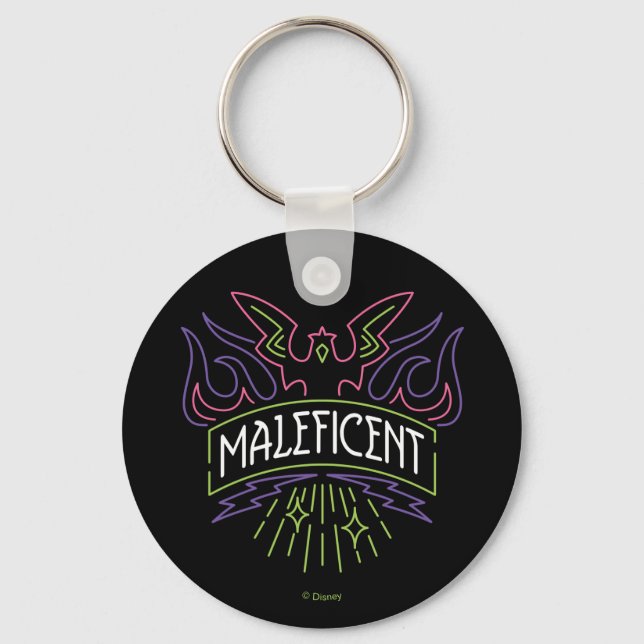 Maleficent | Neon Badge Logo Keychain (Front)