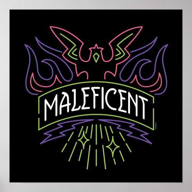 Maleficent | Neon Badge Logo Poster (Front)