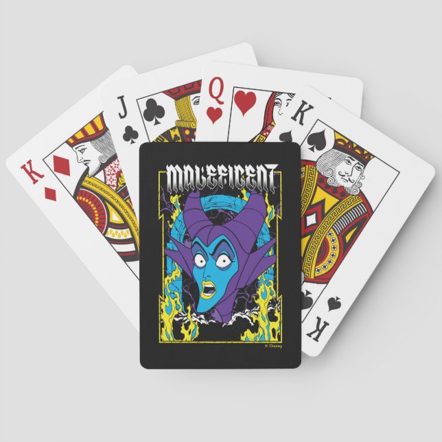 Maleficent | Neon Design Playing Cards (Back)