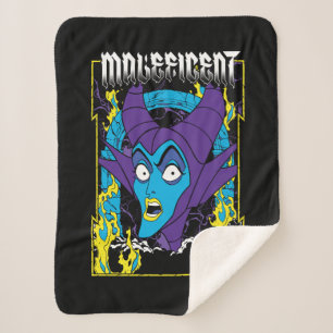 Maleficent Neon Design Sherpa Blanket
