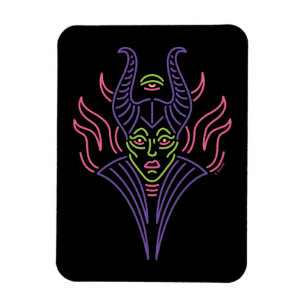 Maleficent   Neon Face Magnet