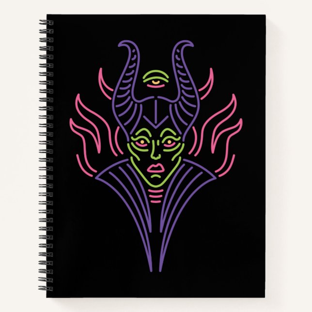 Maleficent | Neon Face Notebook (Front)