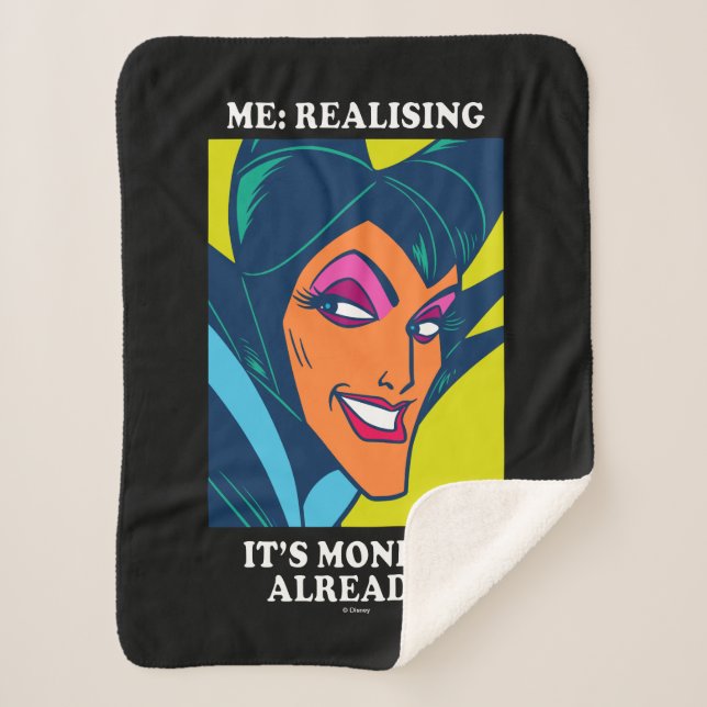 Maleficent | Realising It's Monday Already Sherpa Blanket (Front)