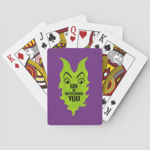 Maleficent - She is Watching You Playing Cards