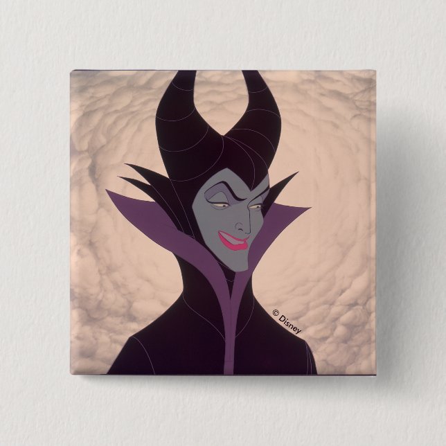 Maleficent | With a Smile? 2 Inch Square Button (Front)
