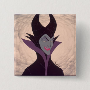 Maleficent   With a Smile? 2 Inch Square Button