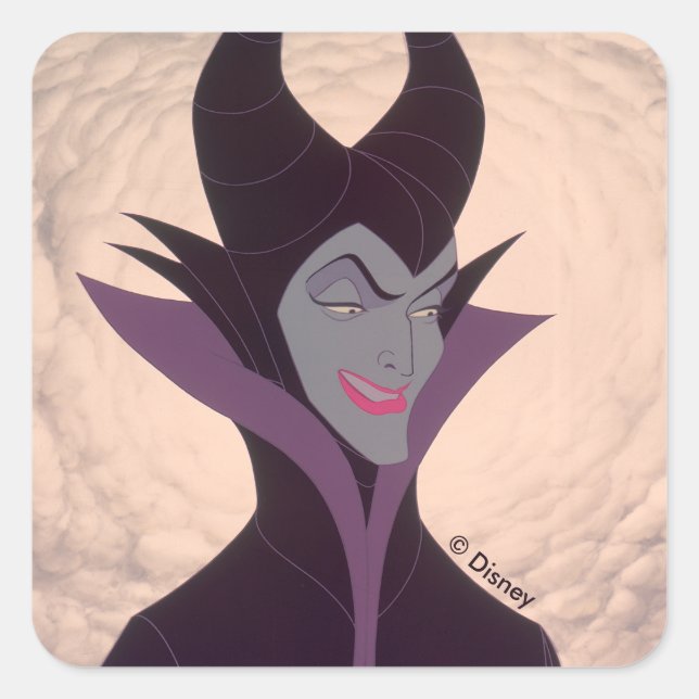 Maleficent | With a Smile? Square Sticker (Front)