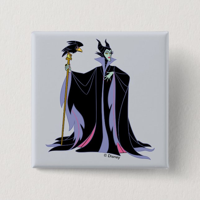 Maleficent | With Diablo 2 Inch Square Button (Front)