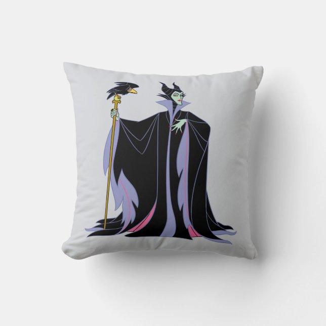 Maleficent | With Diablo Throw Pillow (Front)