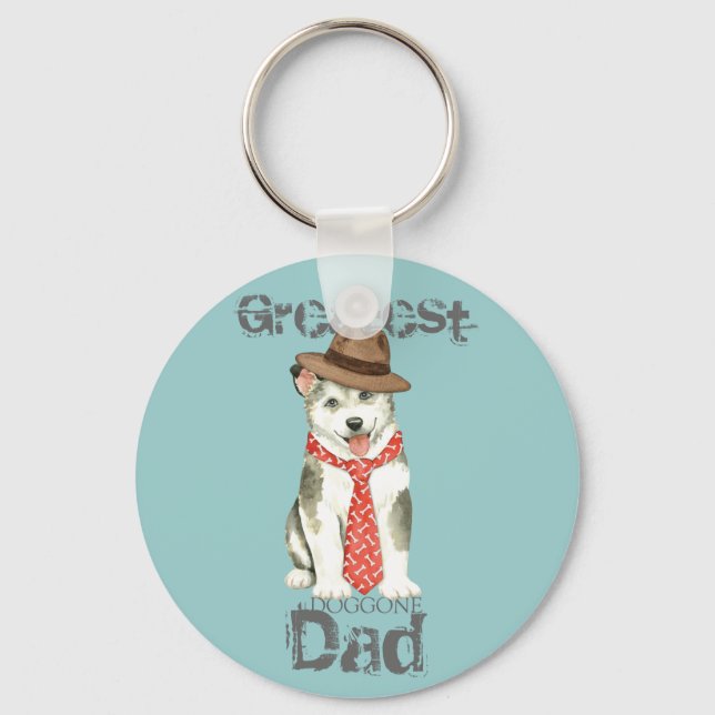 Malemute Dad Keychain (Front)