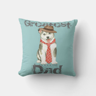 Malemute Dad Throw Pillow