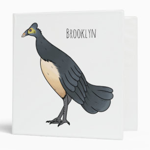 Maleo bird cartoon illustration binder