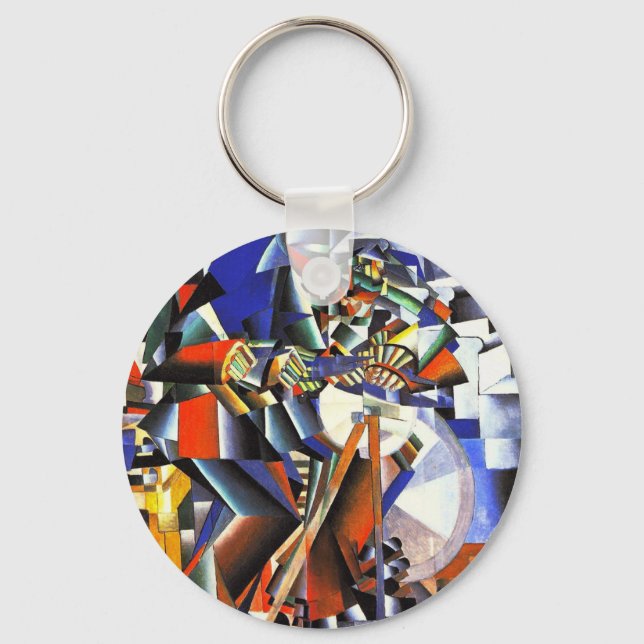 Malevich Kazimir The Knifegrinder Keychain (Front)