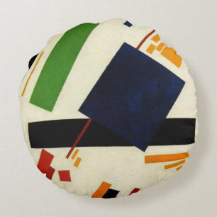 Malevich - Suprematic Painting Round Pillow