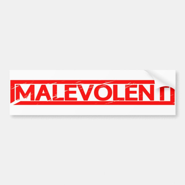 Malevolent Stamp Bumper Sticker (Front)