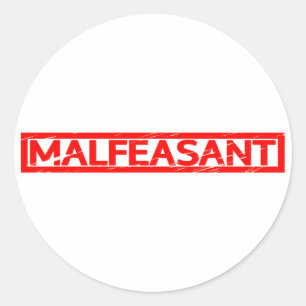 Malfeasant Stamp Classic Round Sticker