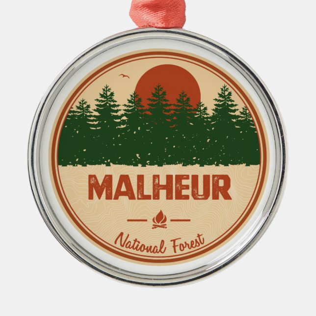 Malheur National Forest Metal Ornament (Front)