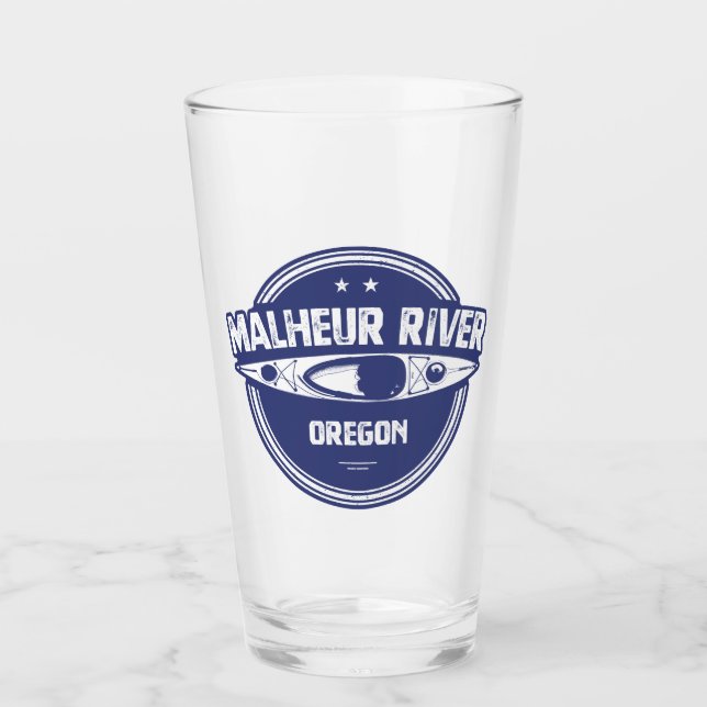 Malheur River Oregon Kayaking Glass (Front)
