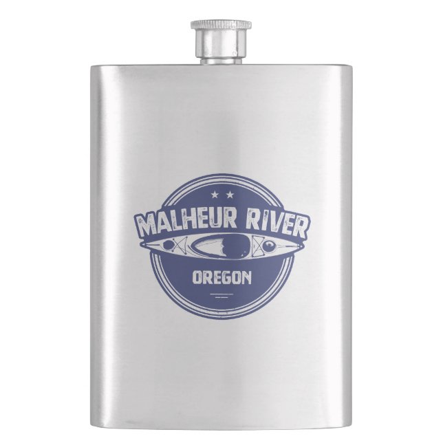 Malheur River Oregon Kayaking Hip Flask (Front)