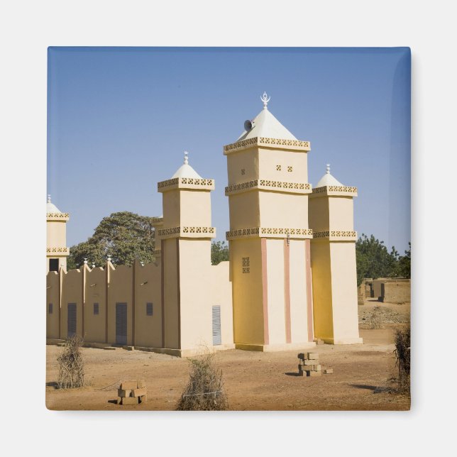 Mali, Bamako. Mosque, Bamako-Djenne Road Magnet (Front)