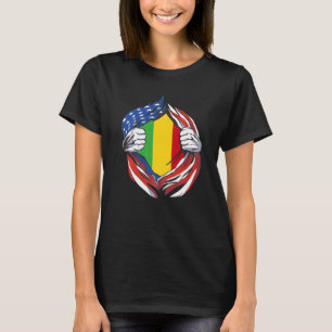 Mali Flag American Proud of My Malian Heritage T-Shirt