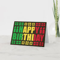 Mali Flag Birthday Card