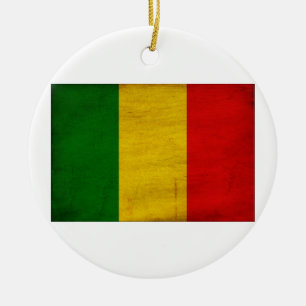 Mali Flag Ceramic Ornament