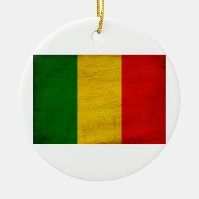 Mali Flag Ceramic Ornament (Front)