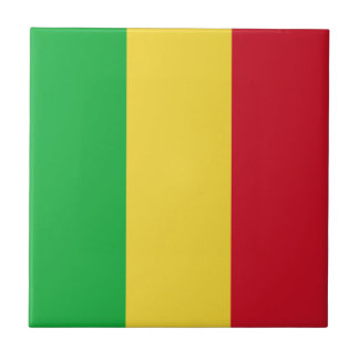 Mali Flag Ceramic Tile