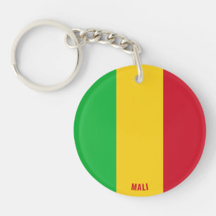 Mali Flag Charming Patriotic Keychain
