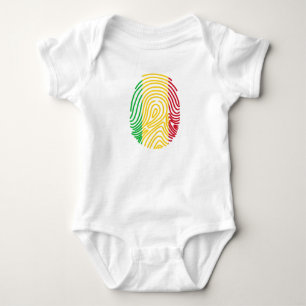 Mali Flag Fingerprint Baby Bodysuit