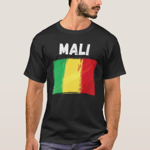 Mali Flag Holiday Vintage Grunge Malian Flag T-Shirt