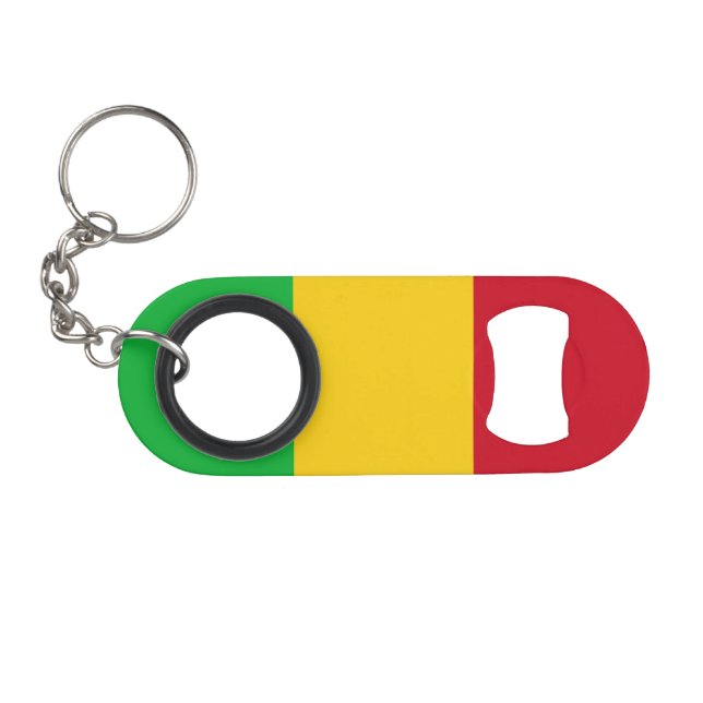 Mali Flag Keychain Bottle Opener (Front (Horizontal))
