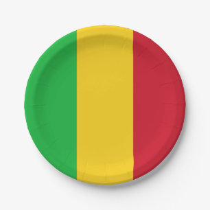 Mali Flag Paper Plate