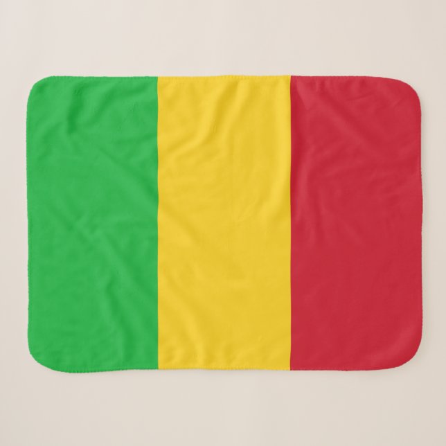 Mali Flag Sherpa Blanket (Front (Horizontal))