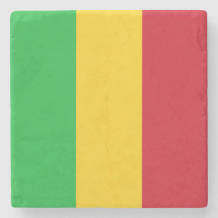 Mali Flag Stone Coaster