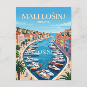 Mali Lošinj Harbour Croatia Postcard