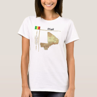 Mali Map + Flag + Title T-Shirt