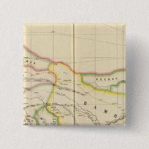 Mali Mauritania and Burkina, Africa 2 Inch Square Button