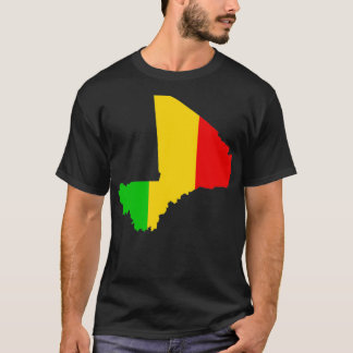Mali National Flag inside African Nation of Mali O T-Shirt