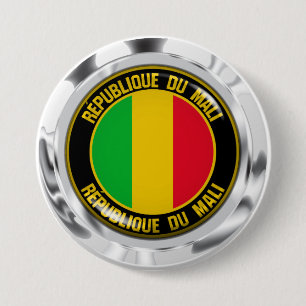 Mali Round Emblem 3 Inch Round Button