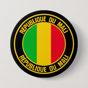Mali Round Emblem 3 Inch Round Button