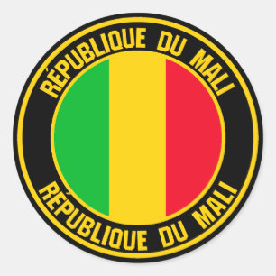 Mali Round Emblem Classic Round Sticker