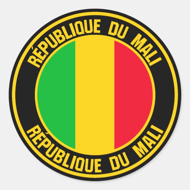 Mali Round Emblem Classic Round Sticker (Front)
