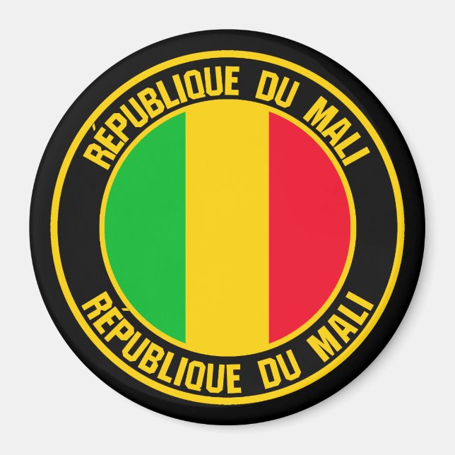 Mali Round Emblem Magnet (Front)