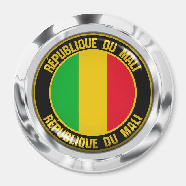 Mali Round Emblem Magnet (Front)