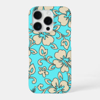 Malia Hibiscus Hawaiian Floral Aqua Cream