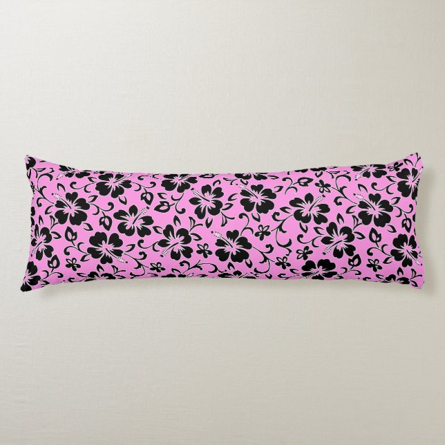 Malia Hibiscus Hawaiian Pareau Print Body Pillow (Front)