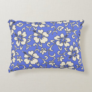 Malia Hibiscus Hawaiian Pareau Print Decorative Pillow